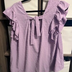Lavender top with open back